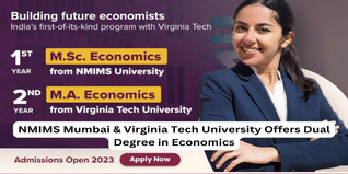 NMIMS Mumbai & Virginia Tech University Offers Dual Degree in Economics; Admission Open @nmims.edu